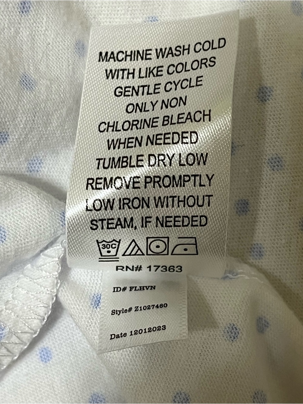 NWOT Carole Hochman White With Blue Dots Sleeveless V-Neck Nightgown Size XL - Picture 6 of 6